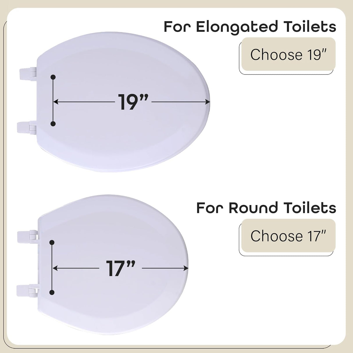 Plastic Elongated Toilet Seat | 19" Length | White | TruHome