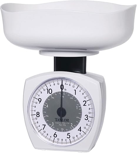 Kitchen Food Scale | 11 LB /5KG | Model 3701 | White | Taylor