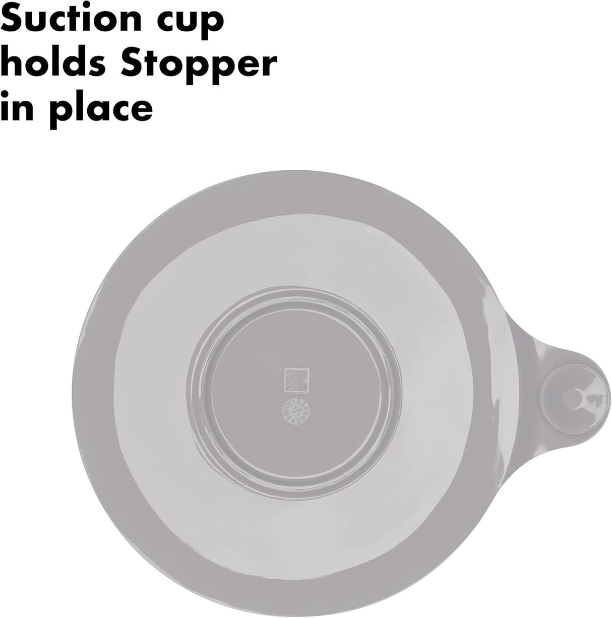 OXO Good Grips Silicone Tub Stopper | 5” Diameter | Gray