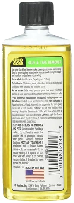 Goo Gone Glue & Tape Remover 4oz