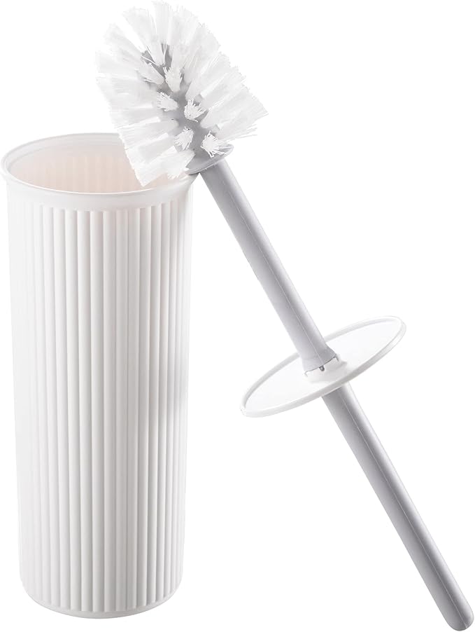 Toilet Bowl Brush and Holder By Superio | Ribbed | White