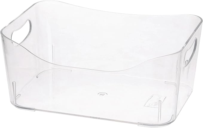 Plastic Storage Basket Large Clear YBM