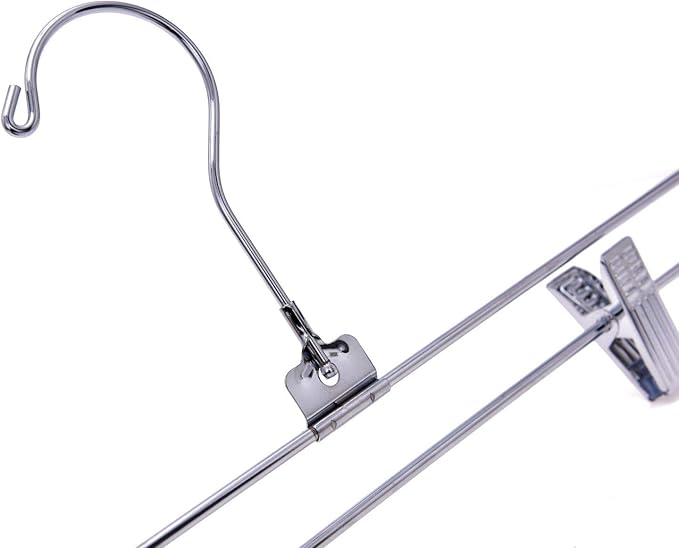 Metal Bottoms Hanger w/Clips Swivel Hook 8PK