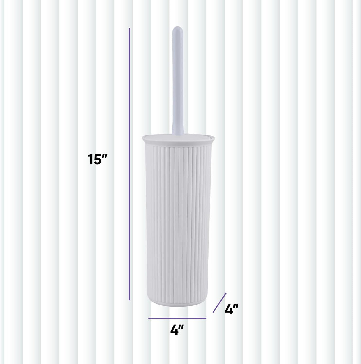 Toilet Bowl Brush and Holder Set | White Smoke | Superio