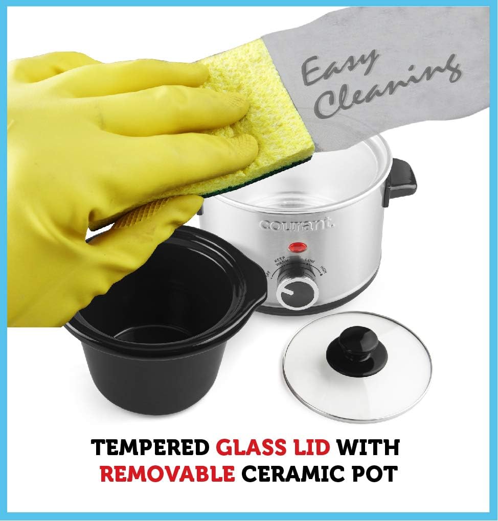 Stainless Steel Slow Cooker 1.6QT Courant