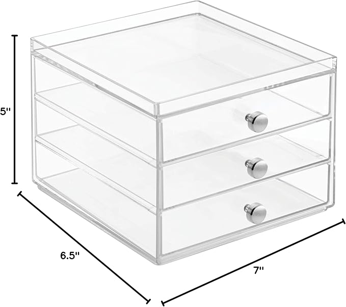 3 Drawer Slim Clear Inter Design