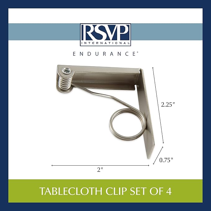 Tablecloth Clips BBQ RSVP Metal
