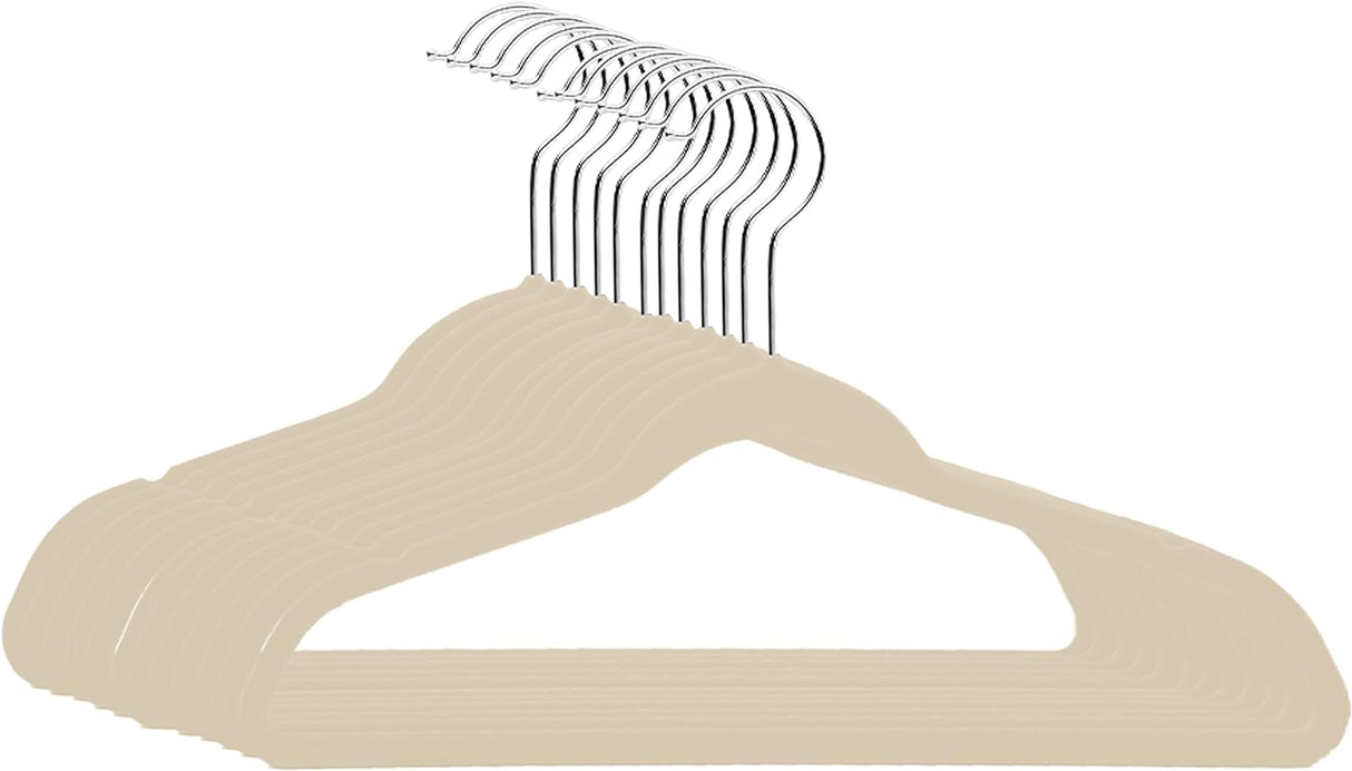 Velvet Kids Hangers 10pk Ivory Simplify