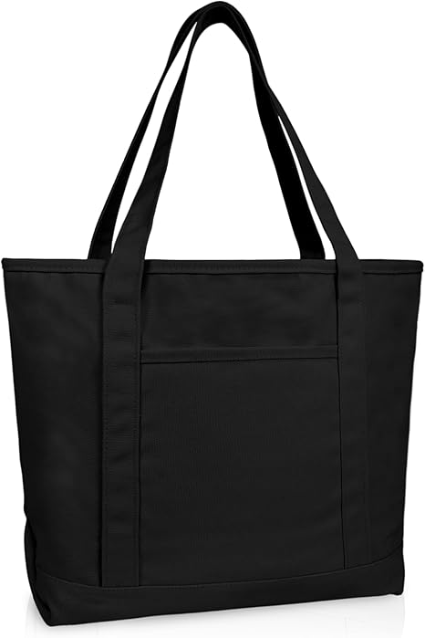 Canvas Cotton Tote Bag 23'' Black