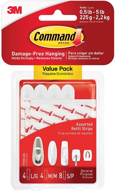 Assorted Replacement Strips 16PK Command
