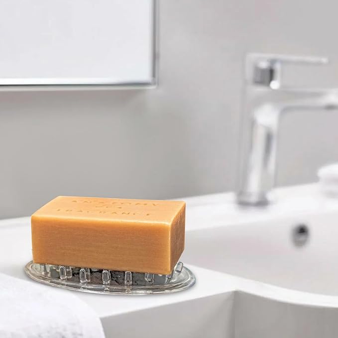 Soap Saver | Set of 2 Soap Dishes | Non-Slip | Clear Plastic | Better Houseware