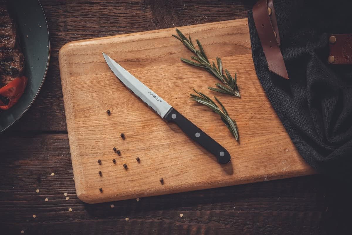 Steak Knife Set 4pc | Stainless Steel | Black | New England Cutlery