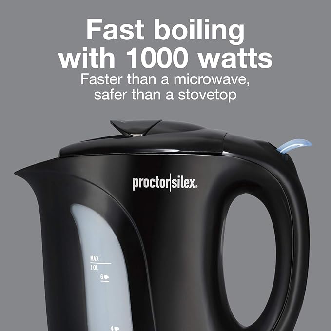 Electric Kettle 1L Black Proctor Silex