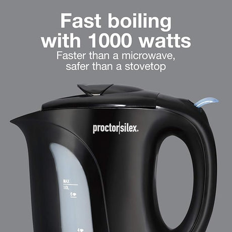 Electric Kettle 1L Black Proctor Silex