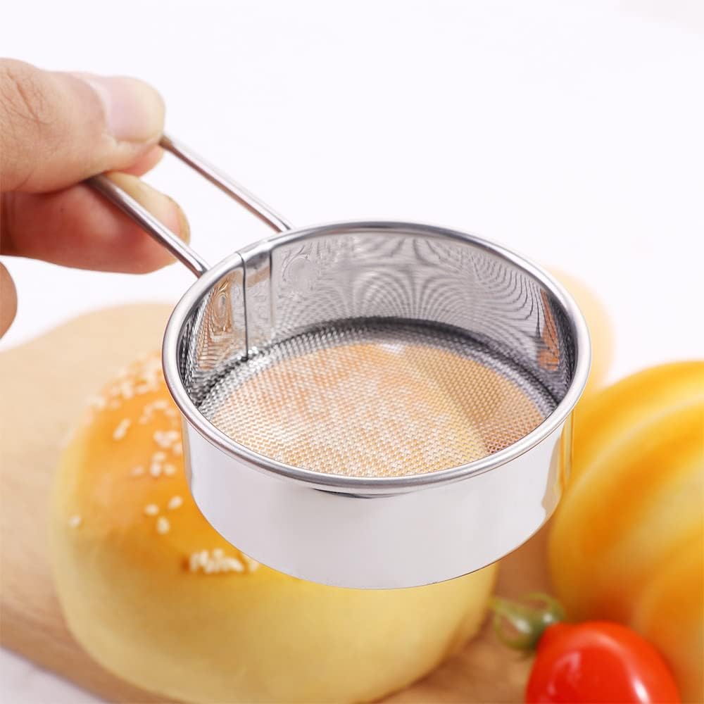 Fine Mesh Strainer | Stainless Steel Flour Sieve Filter | Flour Sifter | Sunjoy Tech