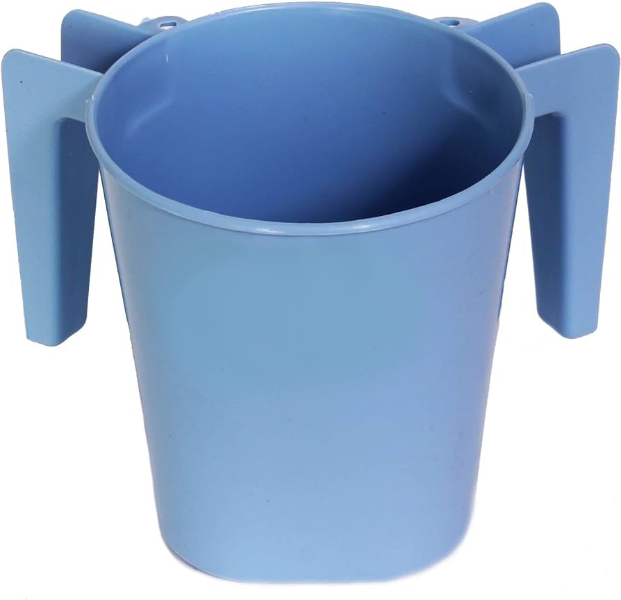 Plastic Square Small Wash Cup Light Blue (BA156)