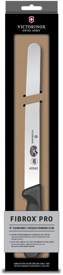 Victorinox Carving Knife 10" | Black Fibrox Handle | Round Tip