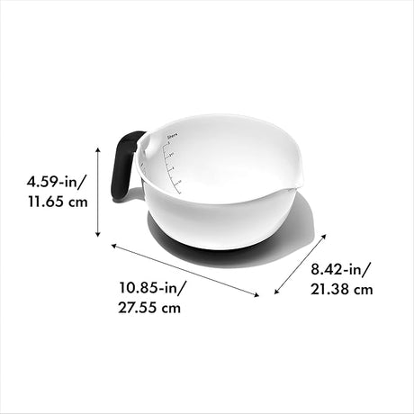 Batter Bowl With Lid | 2 Quart | White | OXO Good Grips