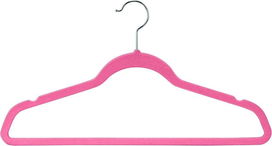 Velvet Hangers 10pk Pink Simplify