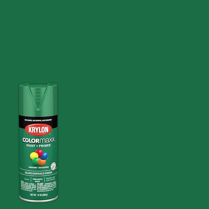 Krylon COLORmaxx Spray Paint and Primer | 12 oz | Emerald Green