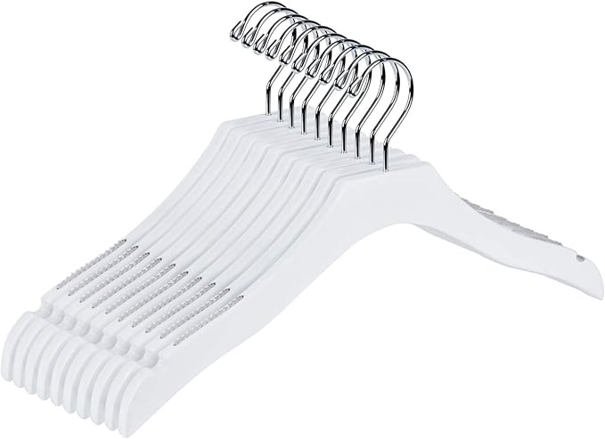 Wood Kids Hangers 14.5" White 5PK Quality Hangers