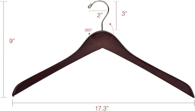 Wood Curved Suit Hangers Retro 5pk Quality Hangers
