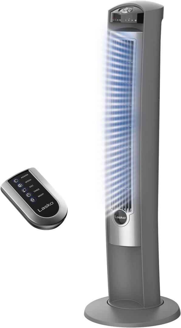 Oscillating Tower Fan with Remote Control Lasko