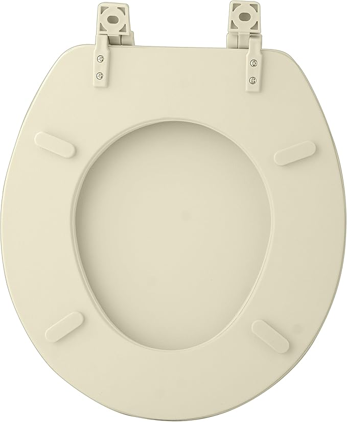 Wood Toilet Seat Round Bone Achim