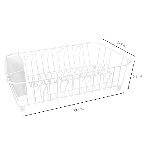 Dish Rack with Cutlery Basket | White | Kitchen Details