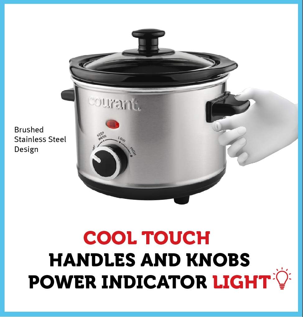 Stainless Steel Slow Cooker 1.6QT Courant