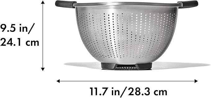 Stainless Steel Colander | 3QT Capacity | Silver | OXO