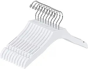 Wood Kid Size Hangers White 13" 5PK Quality Hangers