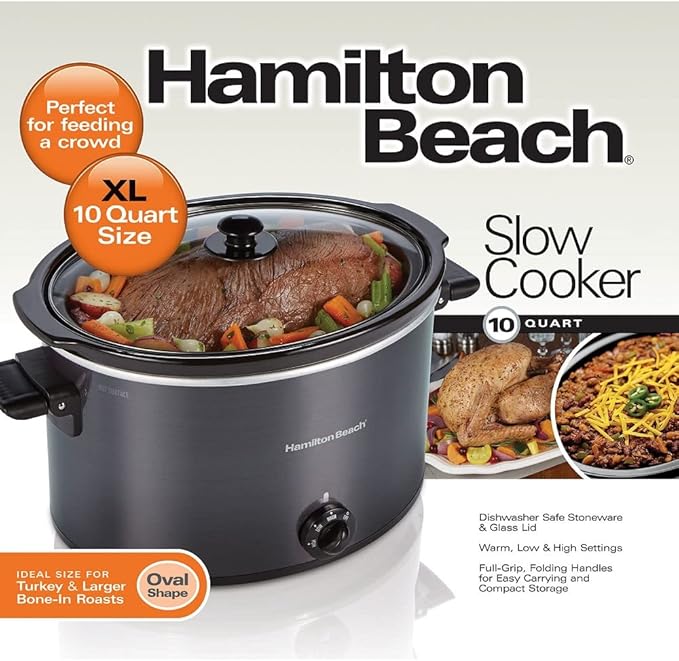 Hamilton Beach 10QT Slow Cooker with Manual Dial