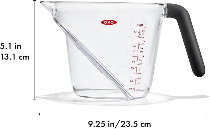 Angled Measuring Cup | 4-Cup | Plastic | OXO Good Grips