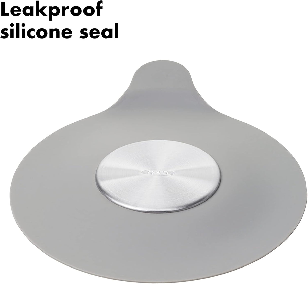 OXO Good Grips Silicone Tub Stopper | 5” Diameter | Gray