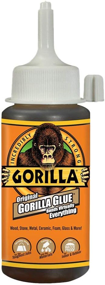 Gorilla Glue Original Polyurethane Adhesive | 4oz Bottle | Waterproof & Heavy Duty
