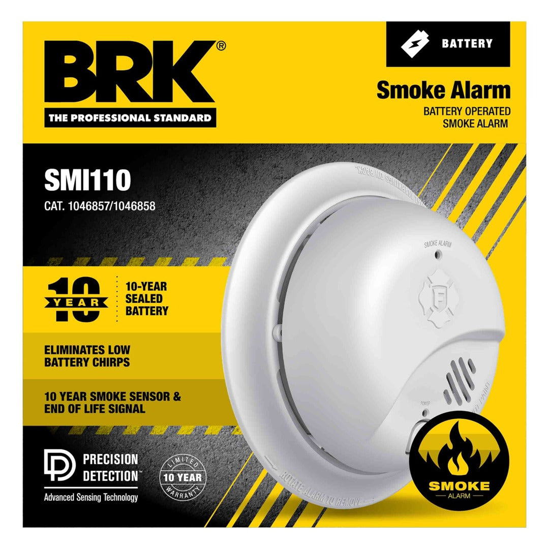 BRK Smoke Alarm | 10 Year Sealed Battery | Ionization Safety