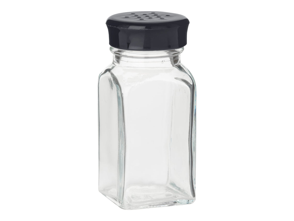 Glass Salt and Pepper Shaker | 3.25" | Black | Trudeau
