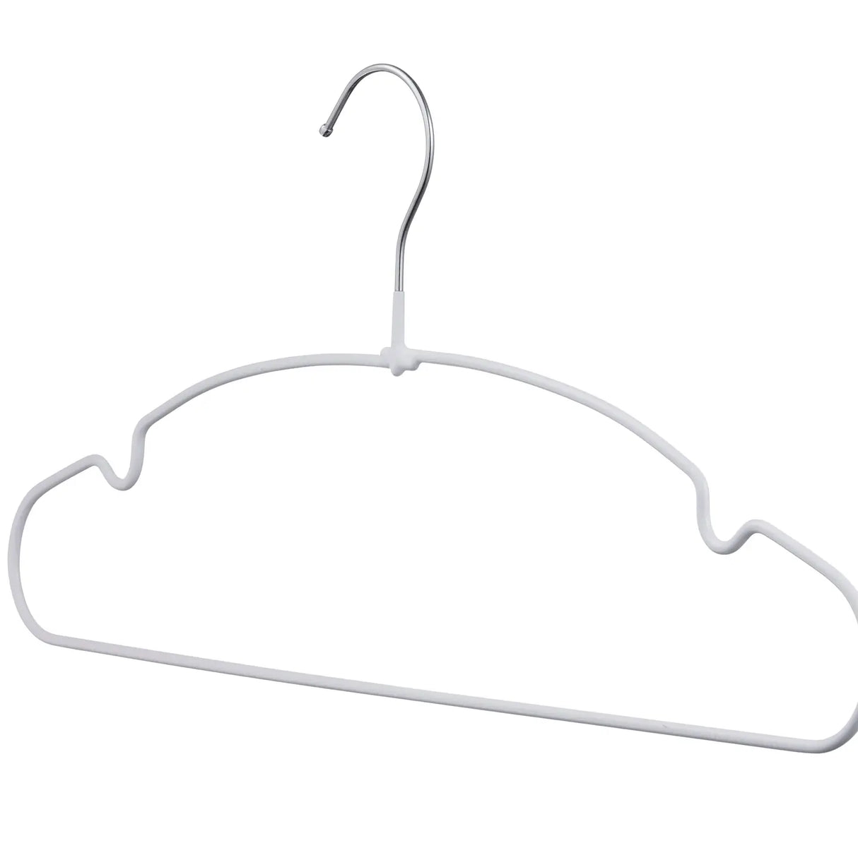 White Metal Hangers PVC Anti-Slip 10PK Hardw