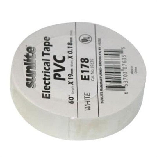 White Electric Tape Sunlite