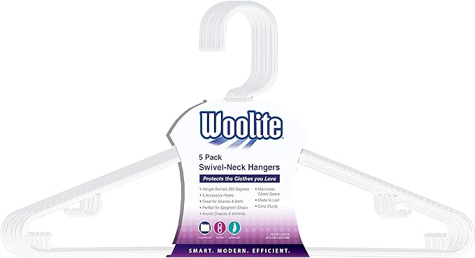 Swivel Neck Hangers 5pk Woolite