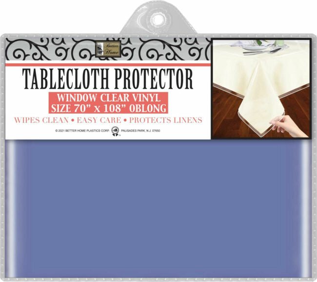 Clear Vinyl Table Protector | 70" x 108" | Better home