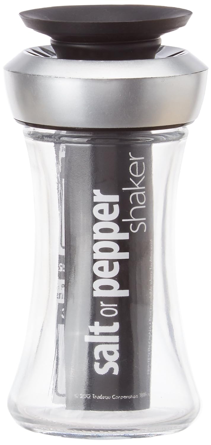 Salt and Pepper Shaker | Glass Pop | White Cap | Trudeau