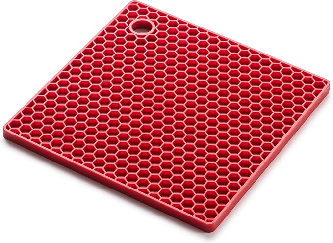 Honeycomb Trivet | Silicone | Red | 500 °F | HIC Kitchen