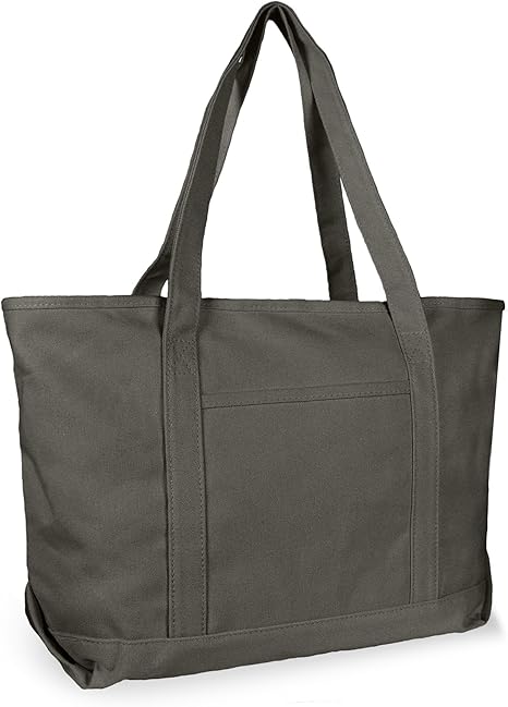 Canvas Cotton Tote Bag 23" Gray