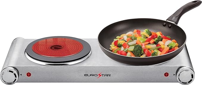 Eurostar Double Infrared Cooktop | Dual Burner Stove