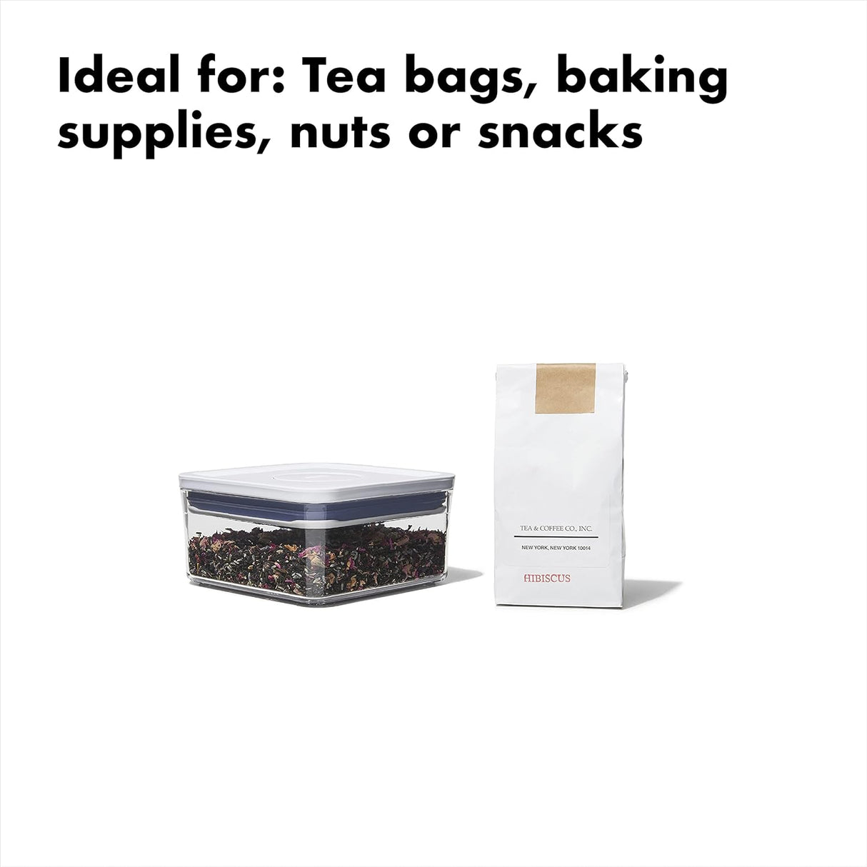 OXO Good Grips POP Container | Large Square Mini | 1.1QT | Clear