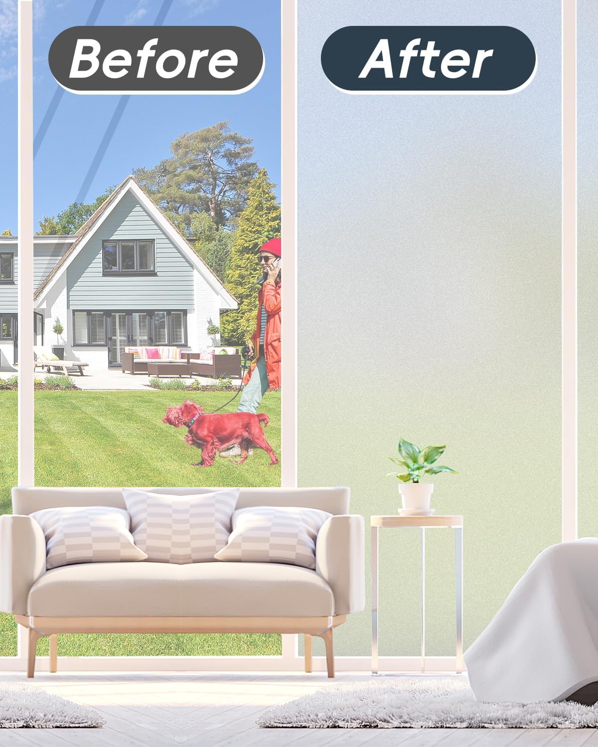 Frosted Window Film (17.5 x 78.7") Derzgao