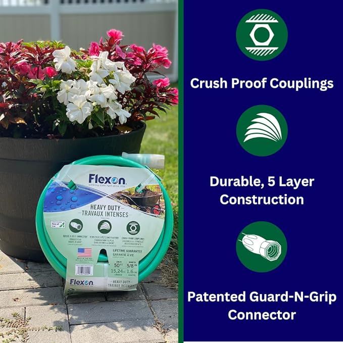 Garden Water hose 50FT Heavy Duty Flexon