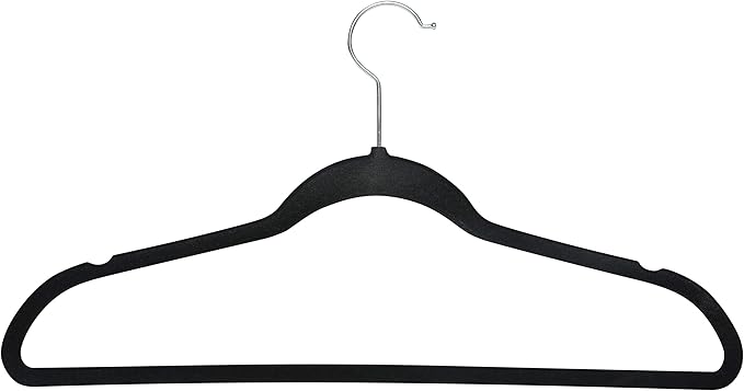 Velvet Hangers 10pk Black Simplify